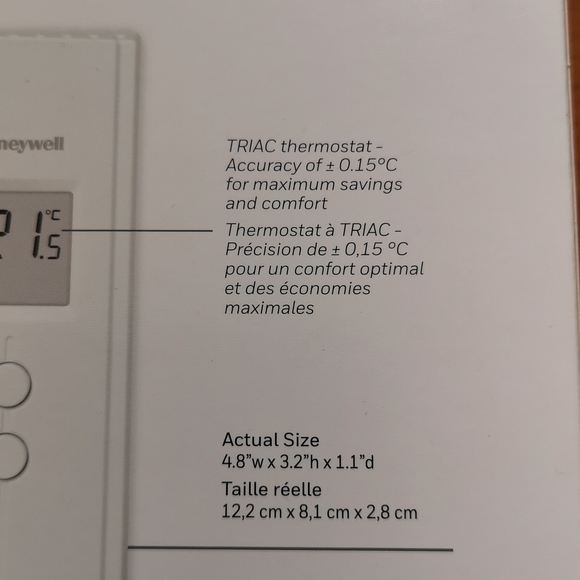 Honeywell Non-Programmable Electric Heat Thermostat, Brand New in Open Box - Picture 4 of 5
